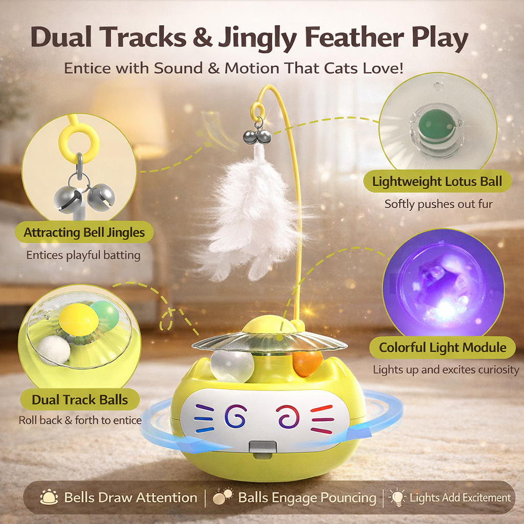 Petsume™ Interactive 5-in-1 Cat Toy