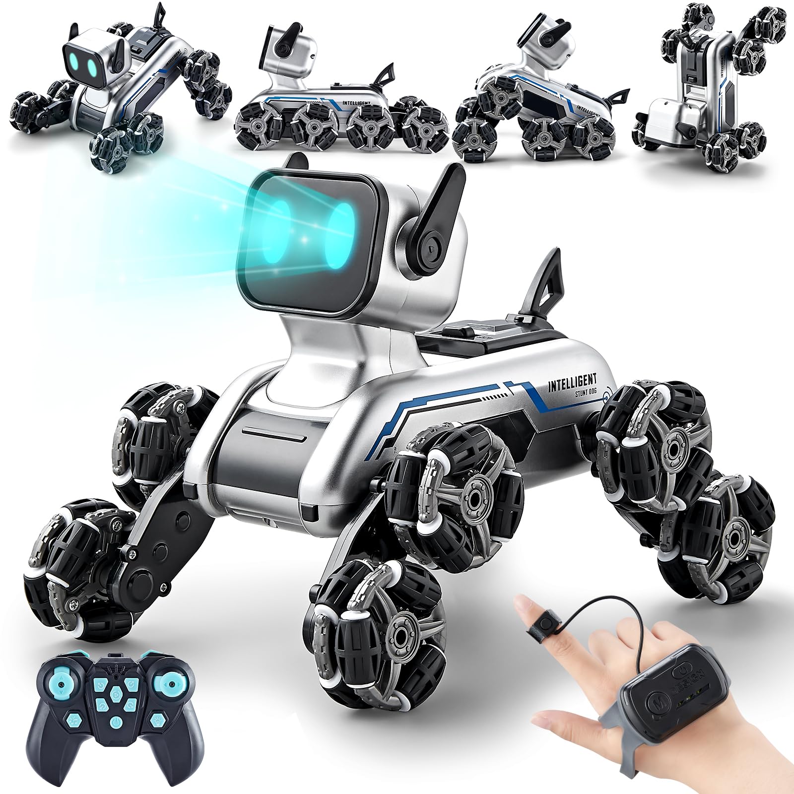 Gesture Sensing Remote Control Stunt Robot Dog