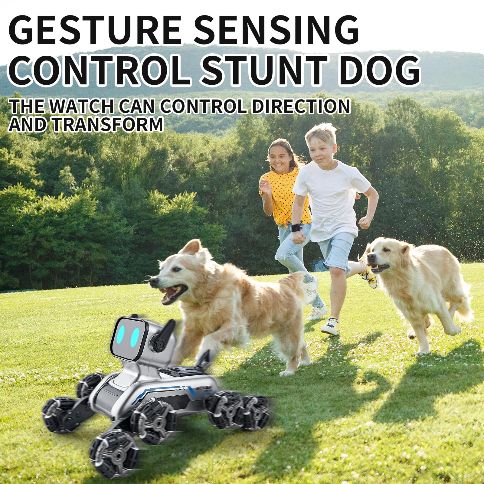 Gesture Sensing Remote Control Stunt Robot Dog