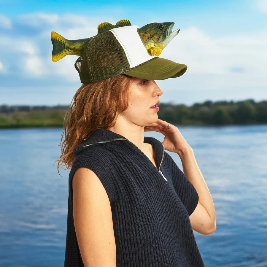 🐟️Fish Caps Men's Fish Trucker Hat Fishing Gift