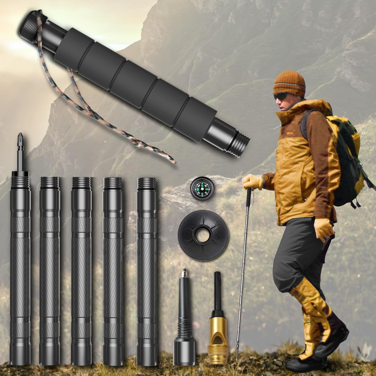 🔥(Last Day Promotion -50% OFF) MK II Survival System - Walking Stick