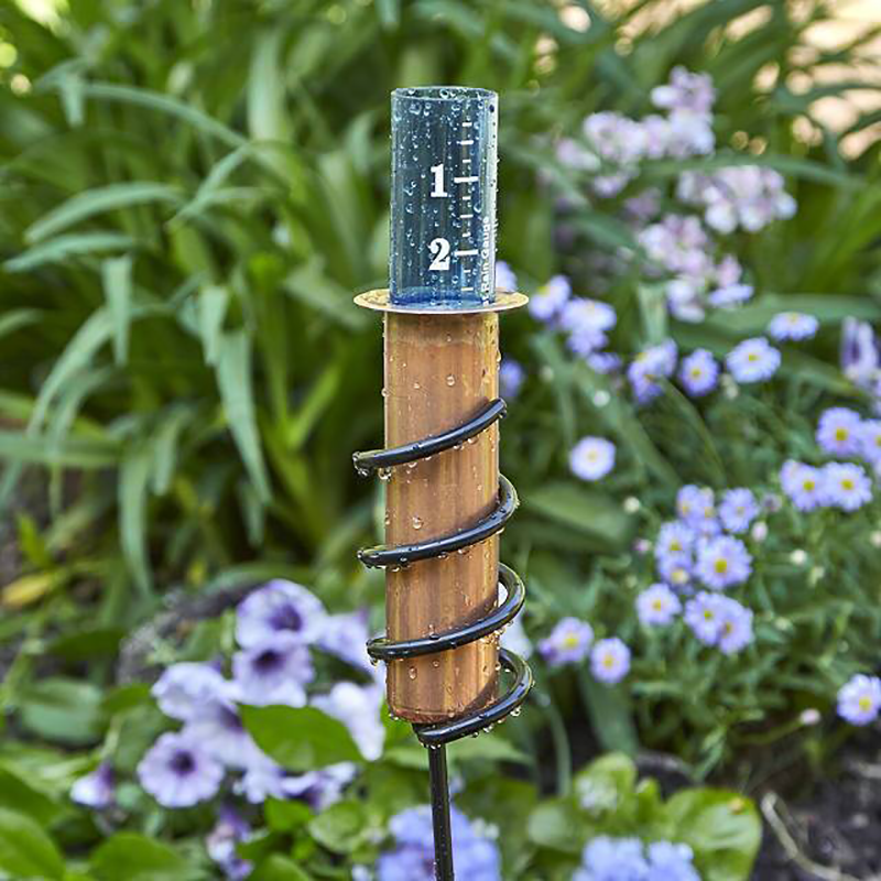 Copper Garden Lawn Measurement Rain Gauge