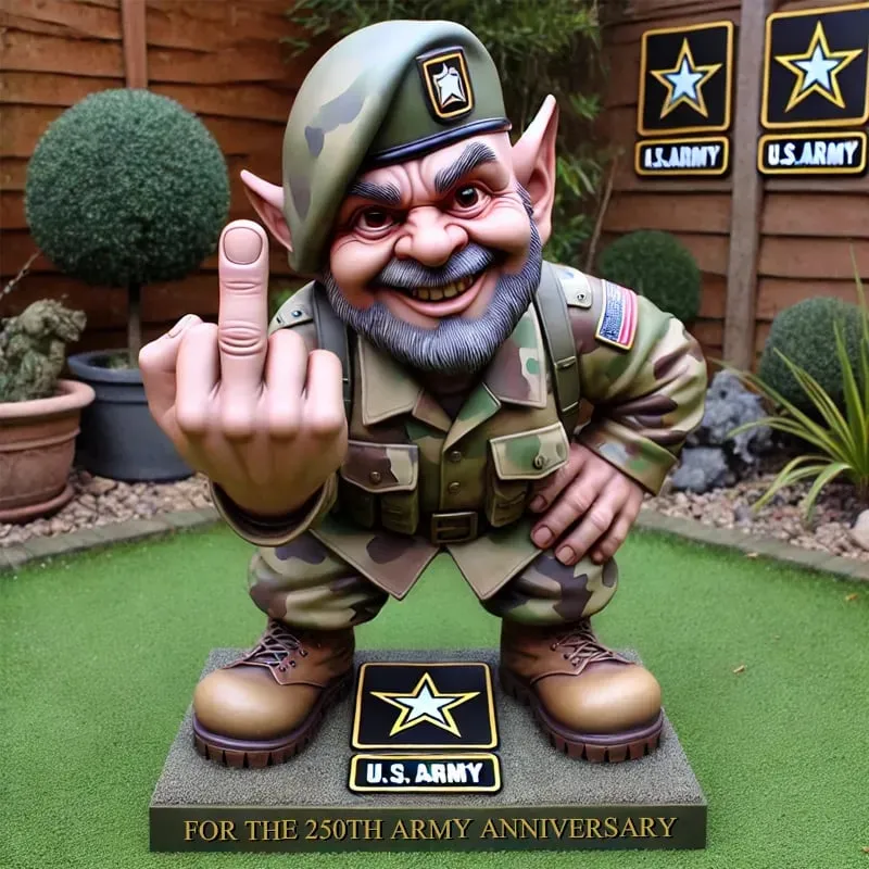 🌟 ​​"Gnome-Per Fi" – The 250th Anniversary Army Gnome Statue That'll Have You Saluting with a Smile!​​ 🎖️
