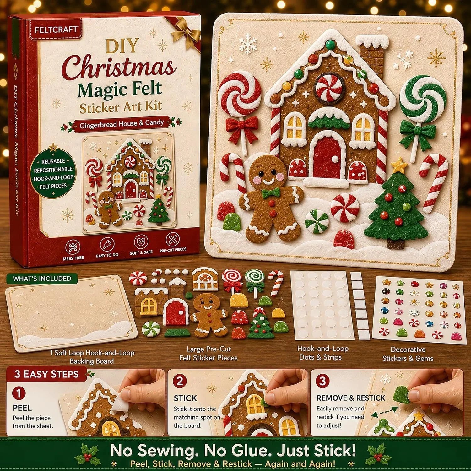 Christmas felt art kit contents Christmas felt art kit contents