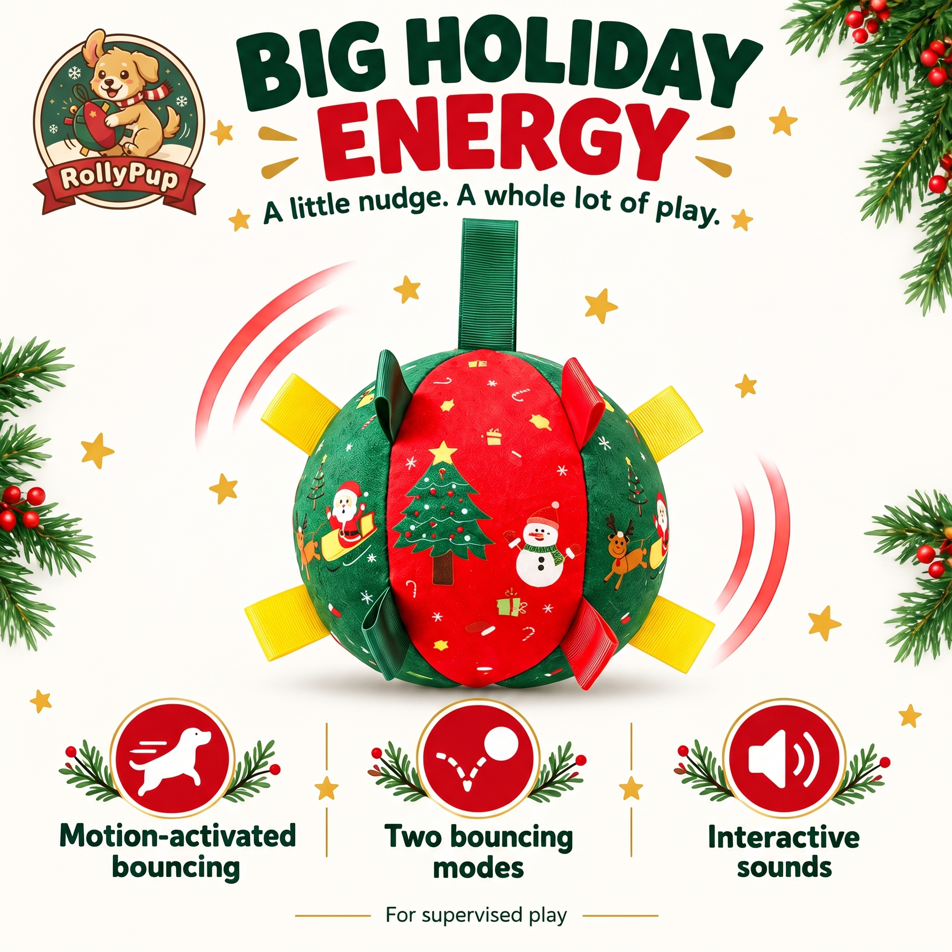 Self-Moving Christmas Dog Ball