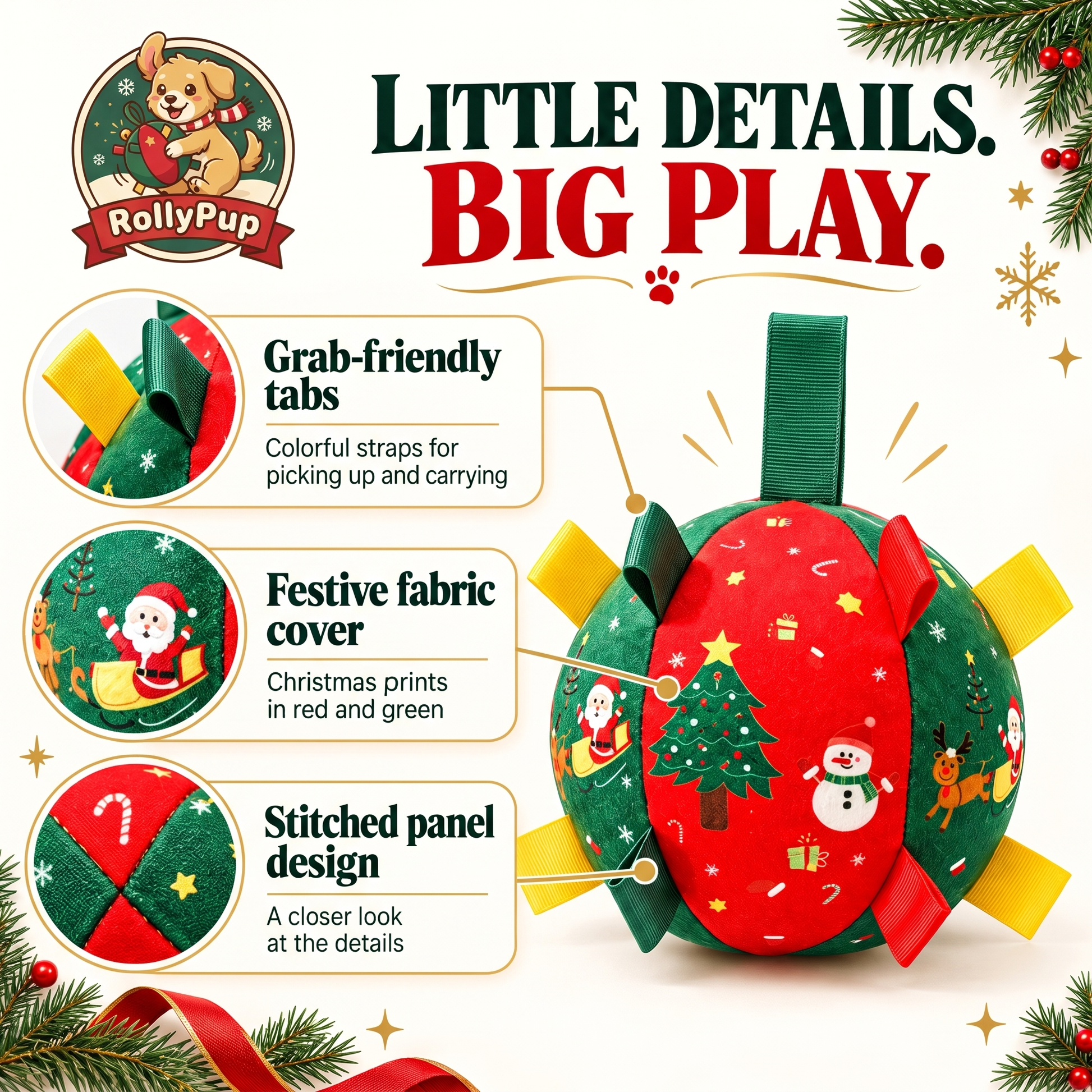 Self-Moving Christmas Dog Ball