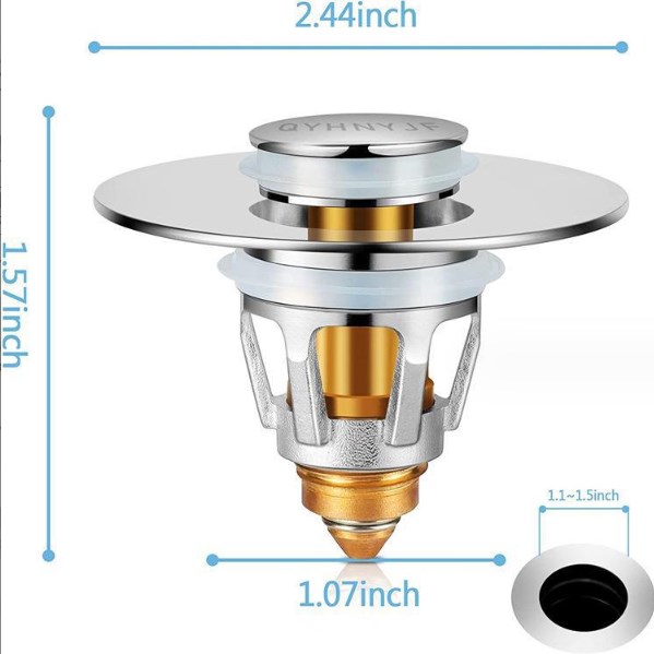 Sink and Shower Drain Filter Plug Set