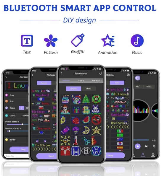 Ultra-thin flexible Bluetooth LED screen