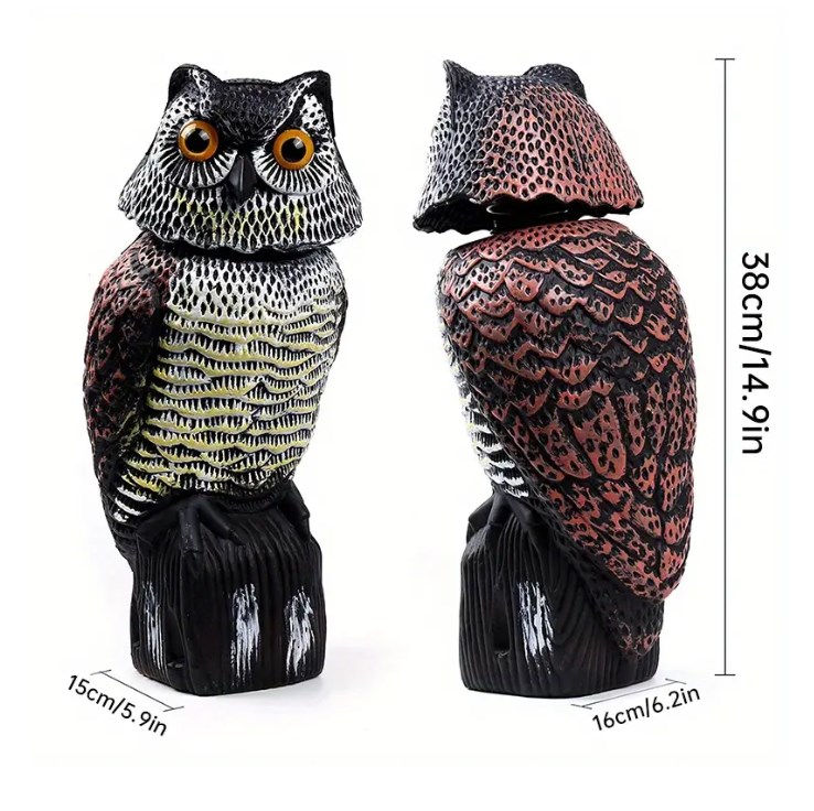 360° Rotating Scarecrow Owl Decoy