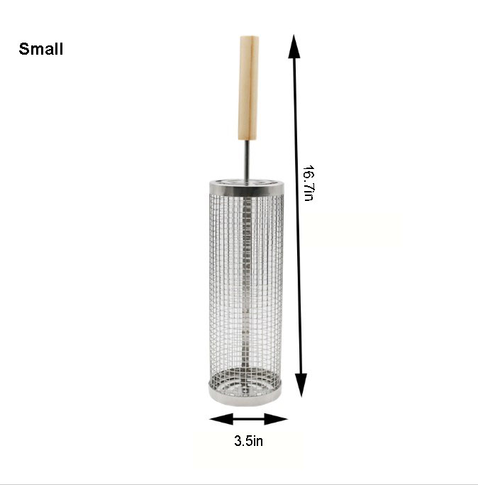 Rolling Grilling Basket with Handle