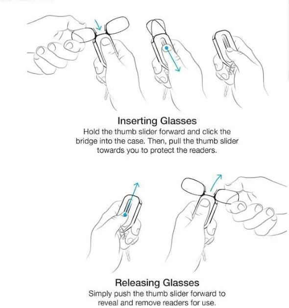 👓2024 Portable Keychain Legless Nose Clip Reading Glasses