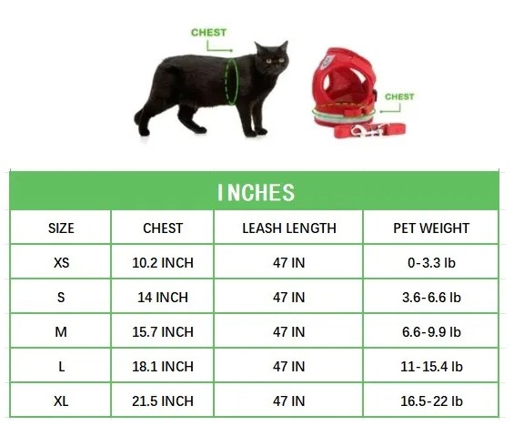 Adjustable Breathable Luminous Purrfect Feline Freedom Harness