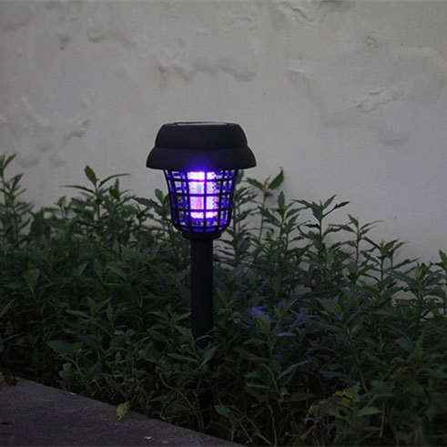 UV Radiation Outdoor Stake Landscape Fixture for Gardens-Mosquito and Insect Bug Zapper Solar Powered Light 1pair
