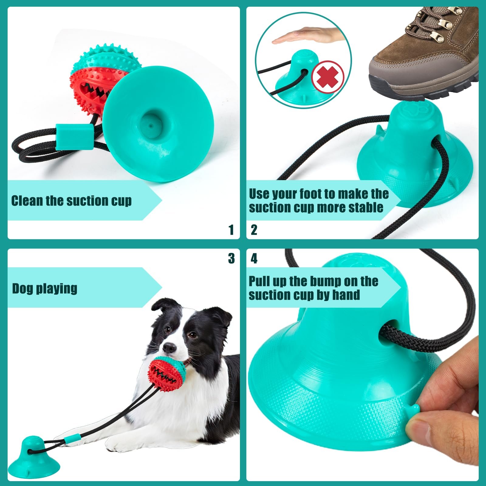 Suction cup toys for dogs who like to chew