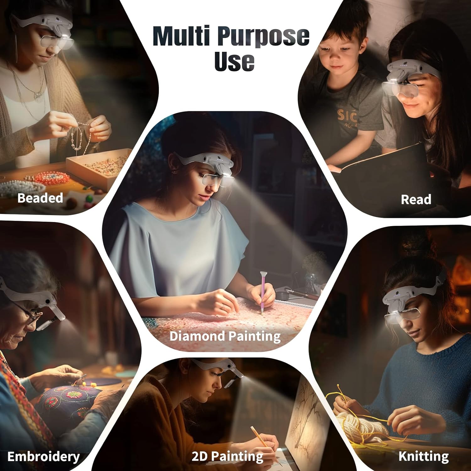 🔥LED Glasses Magnifier 