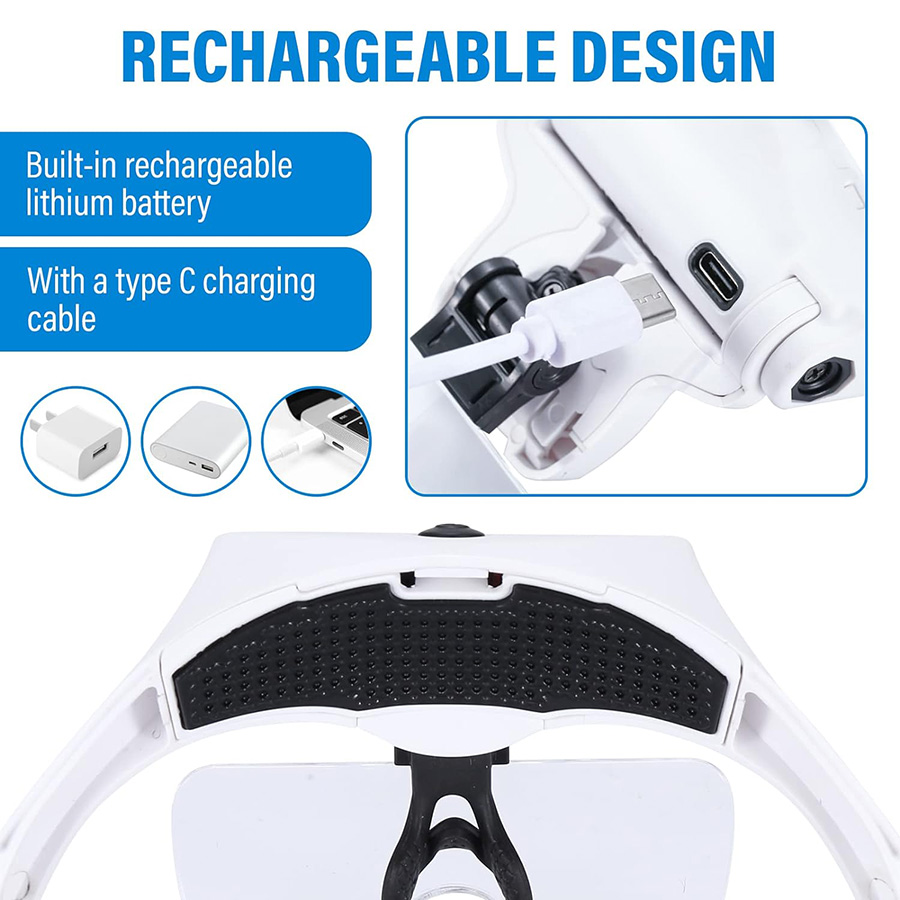 🔥LED Glasses Magnifier 