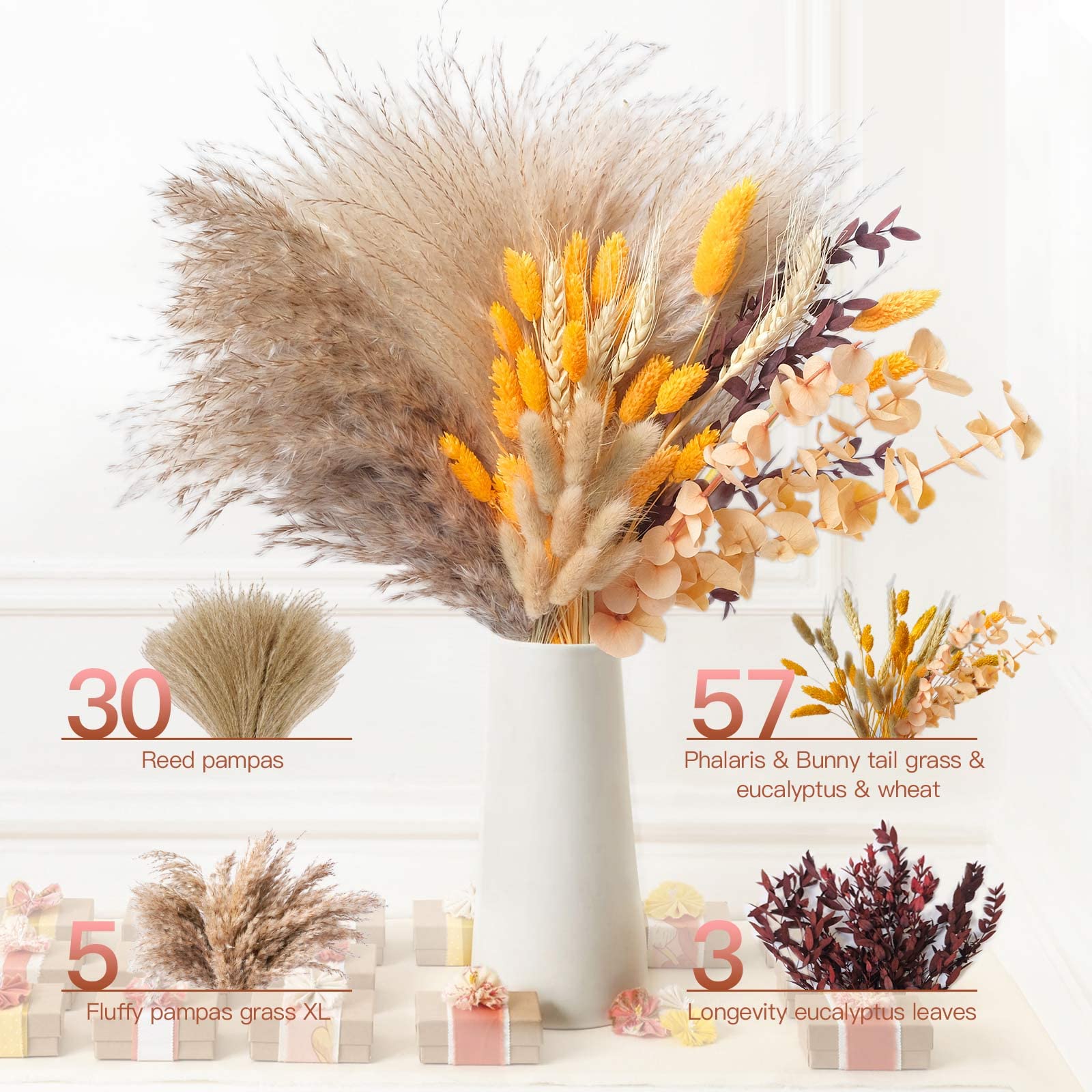Pampas grass fall home decor