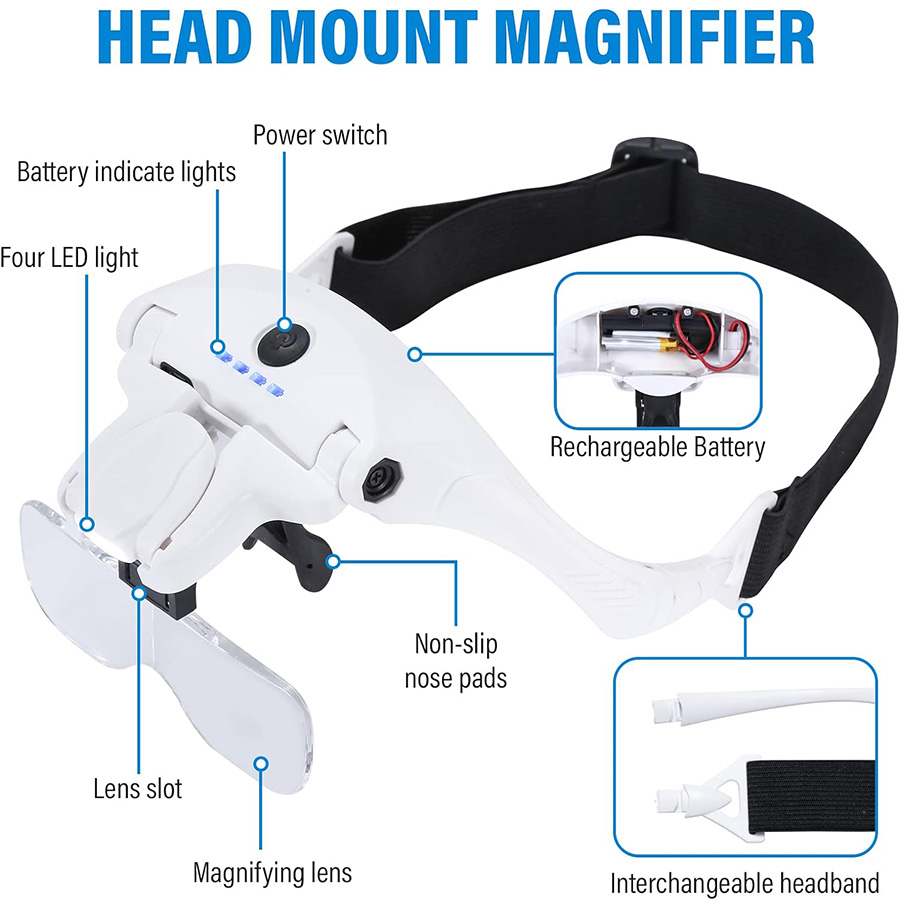 🔥LED Glasses Magnifier 