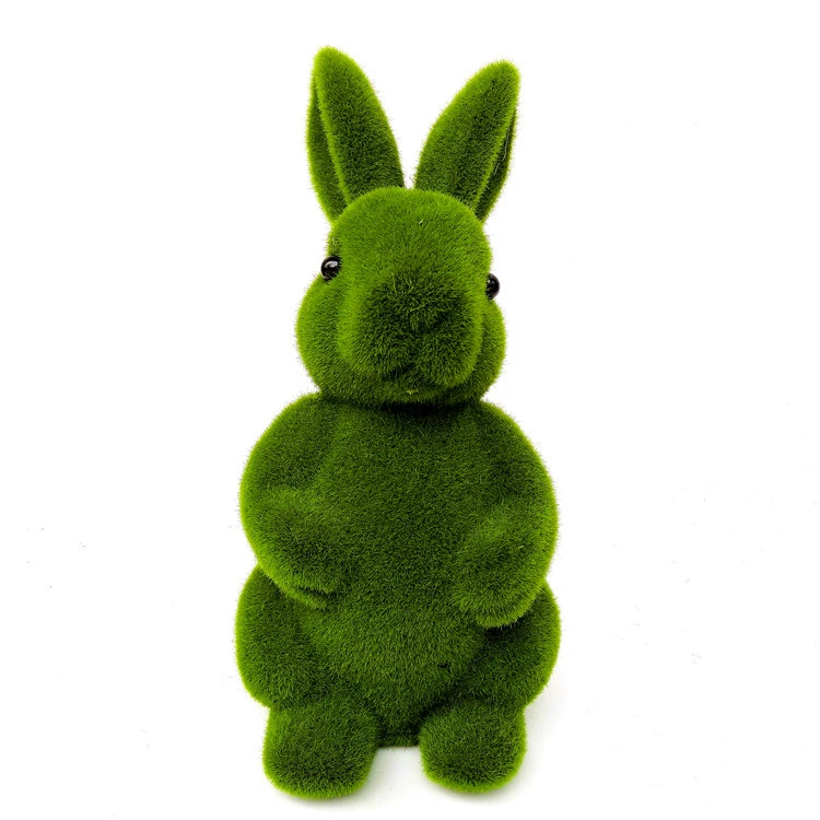 Green Moss Bunnies for Easter Decor