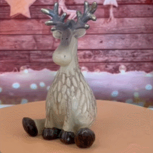 Cute Resin Elk Figurine