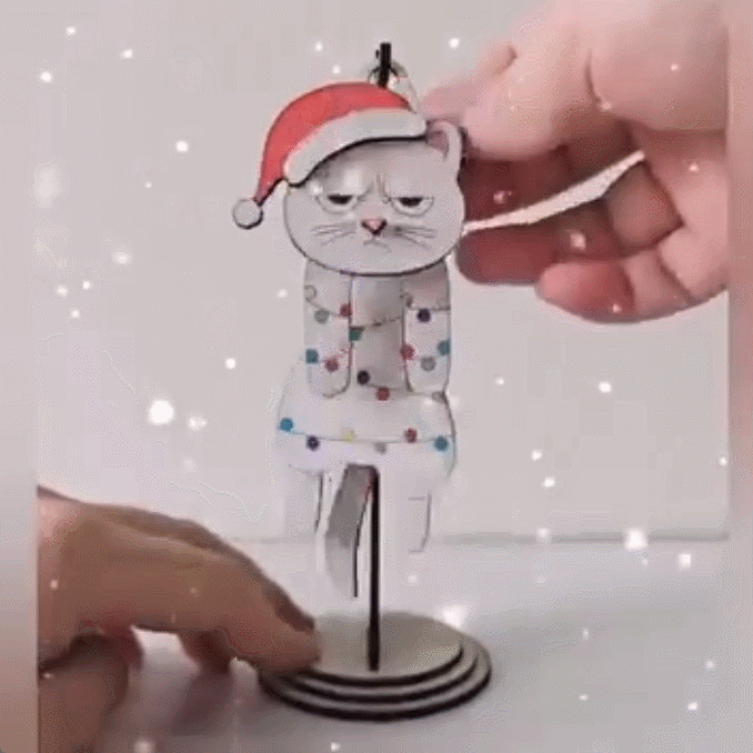 🎄🎅Charming 3D Wooden Christmas Swinger Puzzle