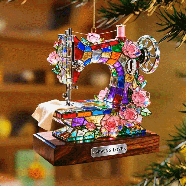 Radiant Sewing Love Ornament