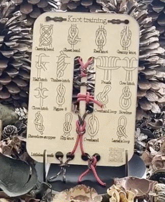 Knot Master Pro Board – Learn 16 Survival Knots with Eco-Friendly Wood Kit