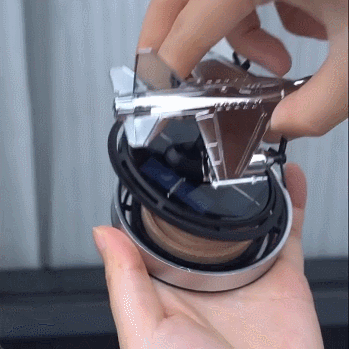 Solar Rotating Radar Rocket Launcher Car Decoration