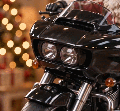 🏍️ Santa Motorcycle Christmas Figurine Collection