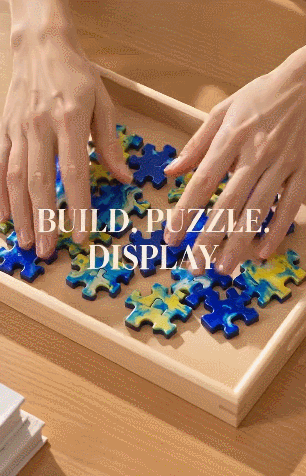 160 Piece Puzzle Vase DIY Kit with Removable Water Cup