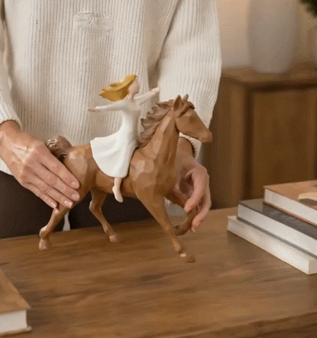 🐎Girl Riding Horse Figurine