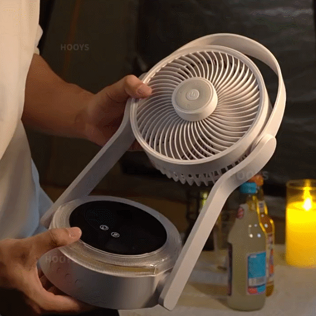 Portable Camping Fan with Light & Remote 🌬️⛺