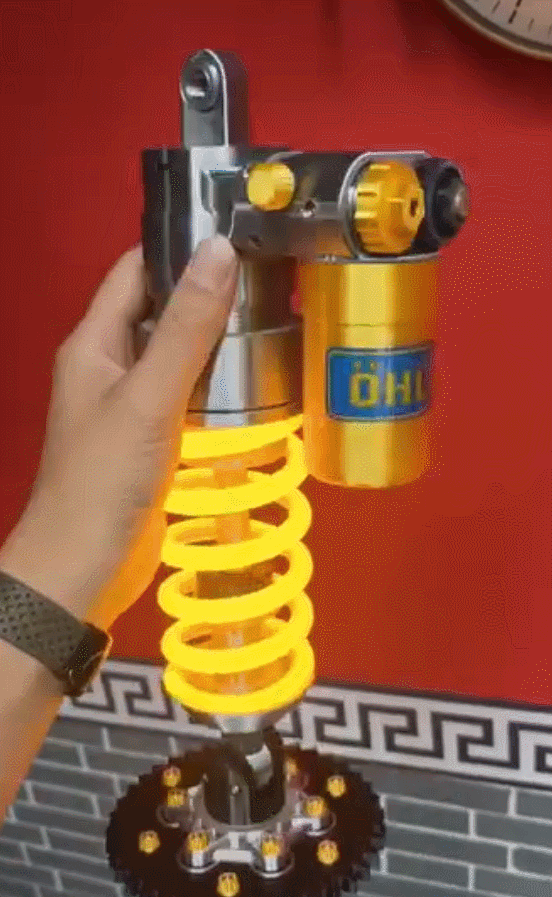 🔥Inspired Suspension Shock Absorber Lamp - Adjustable LED Light for Gamers & Car Enthusiasts