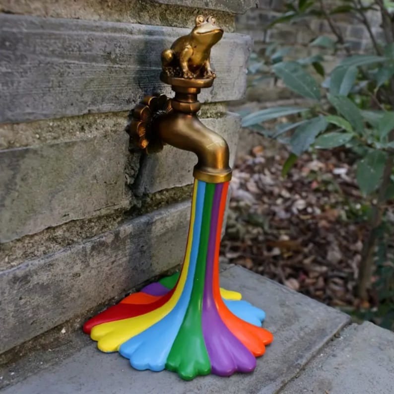 Frog Rainbow Faucet Ornament