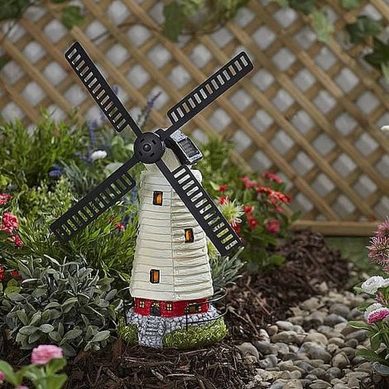 🏡 Dutch Windmill Garden Decor with Solar Lights ✨