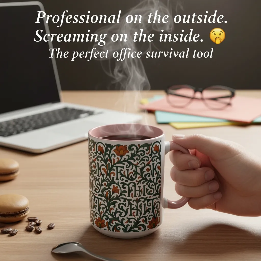 💖Vintage Floral "FU*k This SH*t" Hidden Message Mug – The Classy Way to Vent