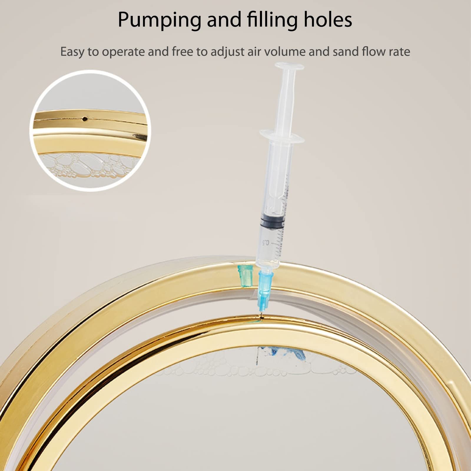 LED Light Creative Quicksand Table Lamp