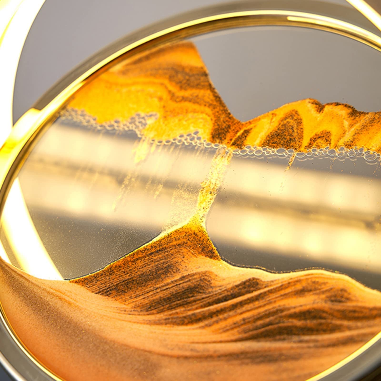 LED Light Creative Quicksand Table Lamp