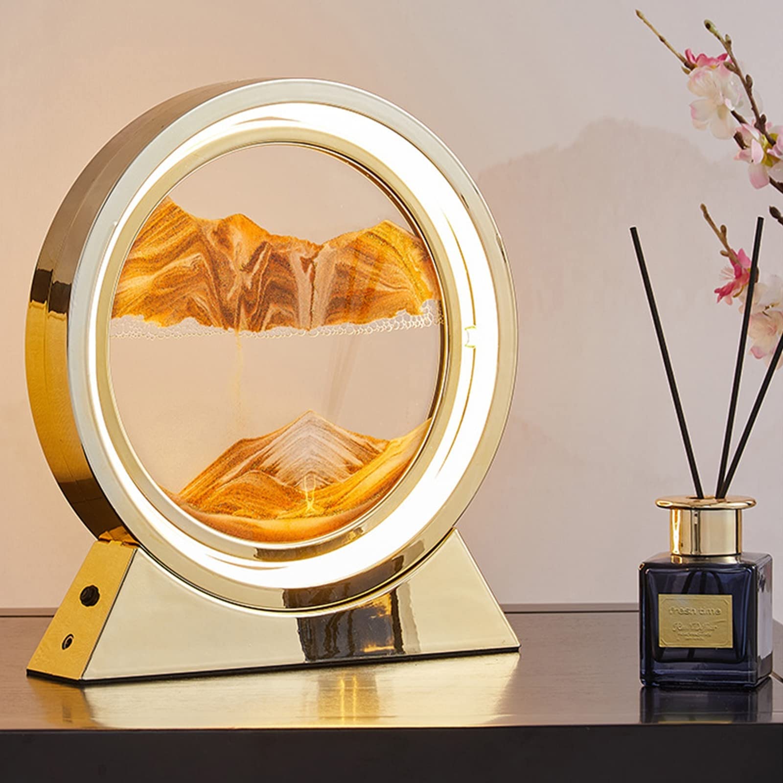 LED Light Creative Quicksand Table Lamp