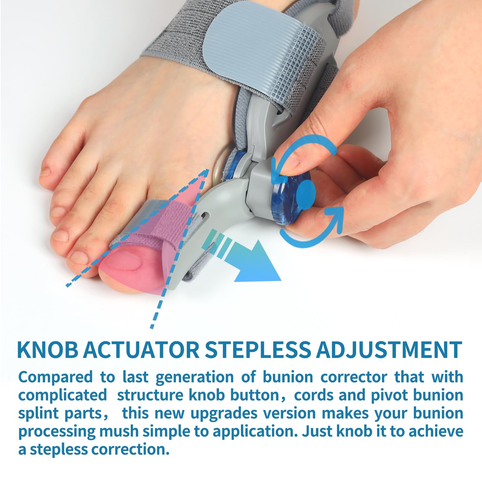 Adjustable hallux valgus corrector