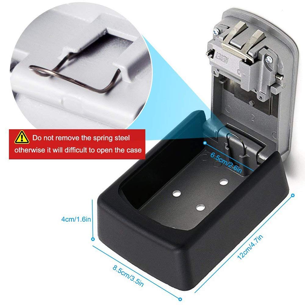 Full Metal Shell Combination Lock Key Box