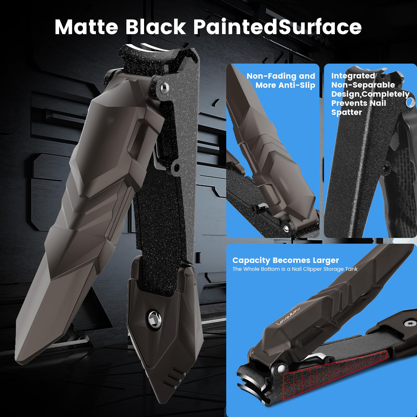 Super Sharp Splash-Proof Self-Retracting Nail Clippers For Thick Nails