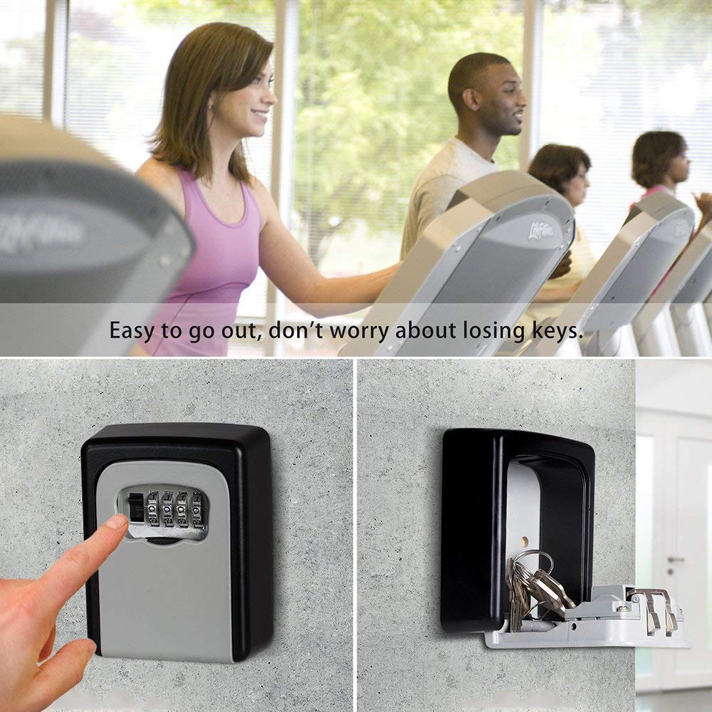 Full Metal Shell Combination Lock Key Box