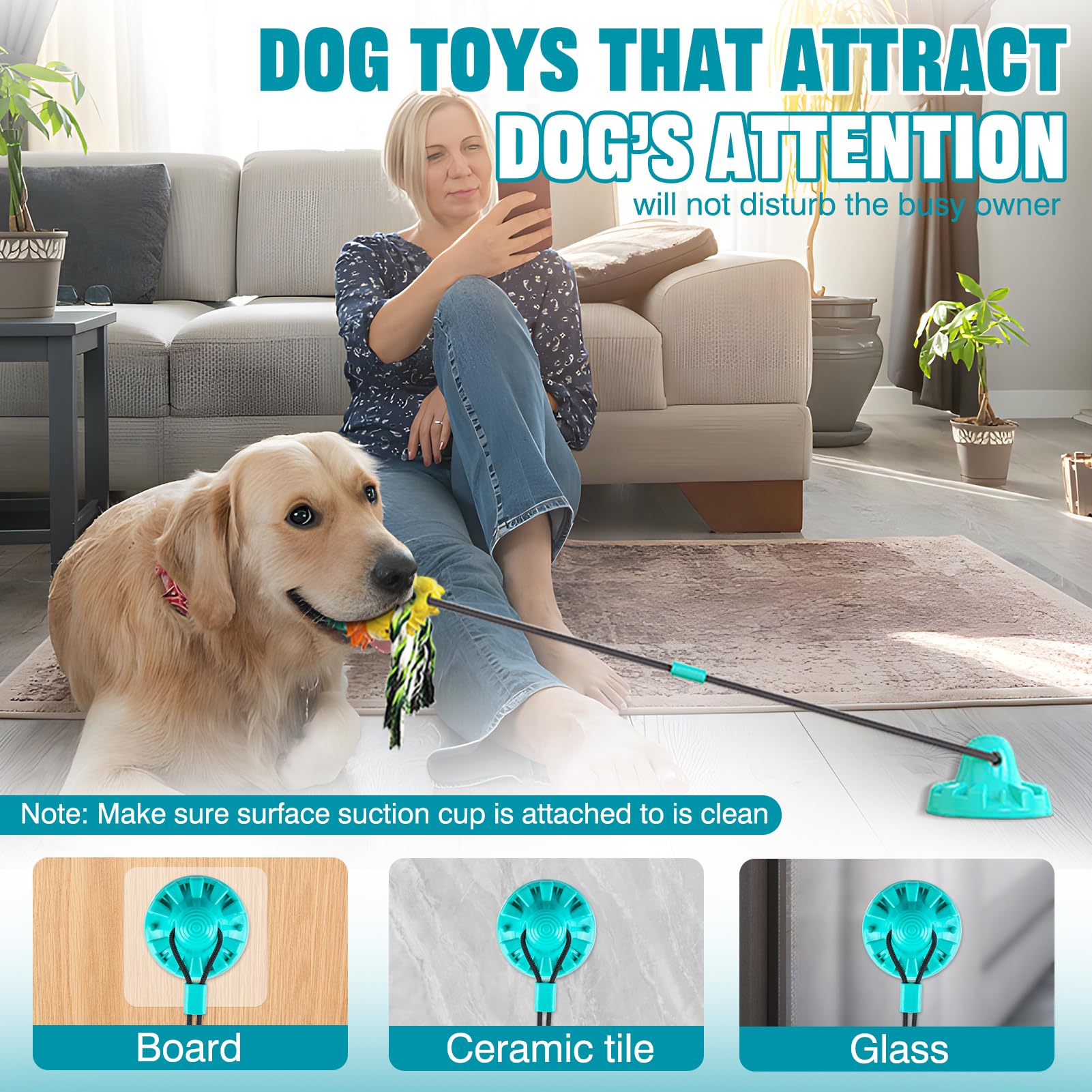 Suction cup toys for dogs who like to chew