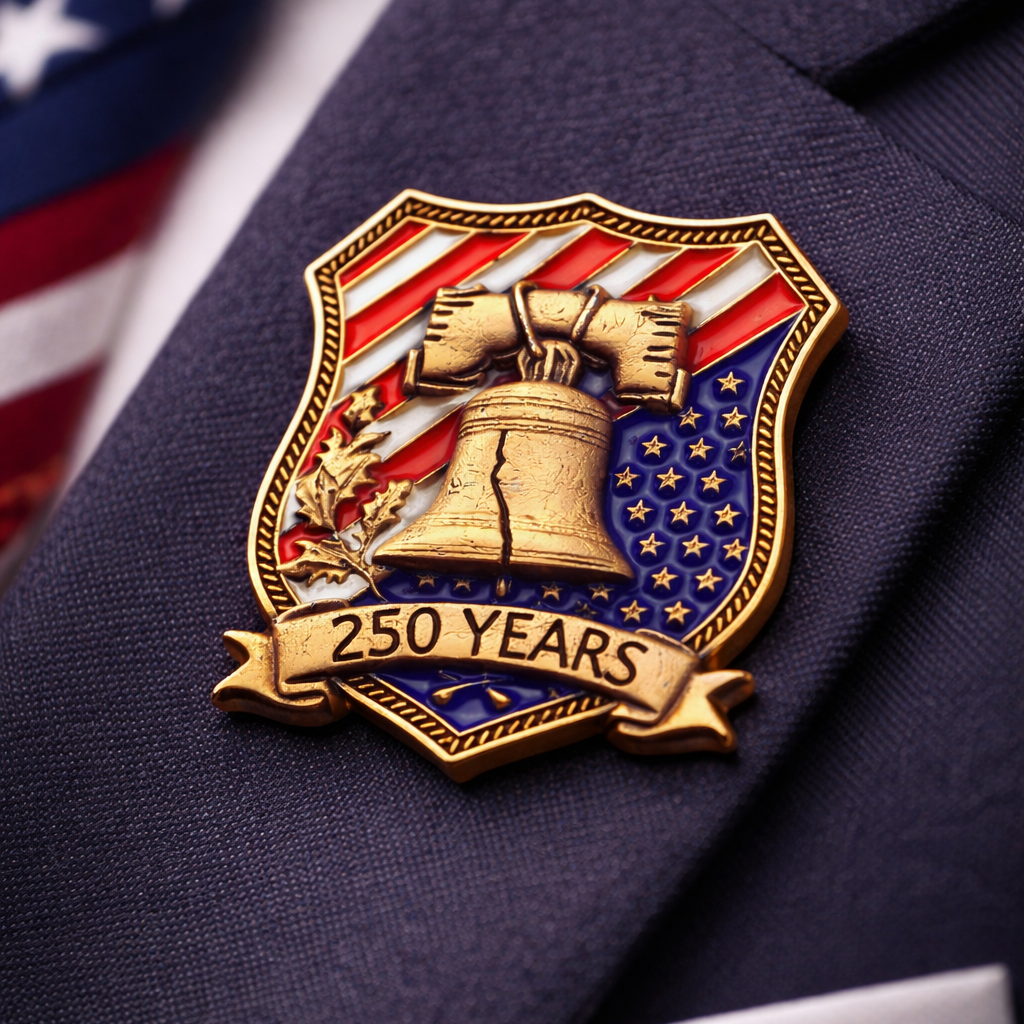 Commemorative 250th Anniversary Eagle Lapel Pin – Patriotic USA Enamel Badge