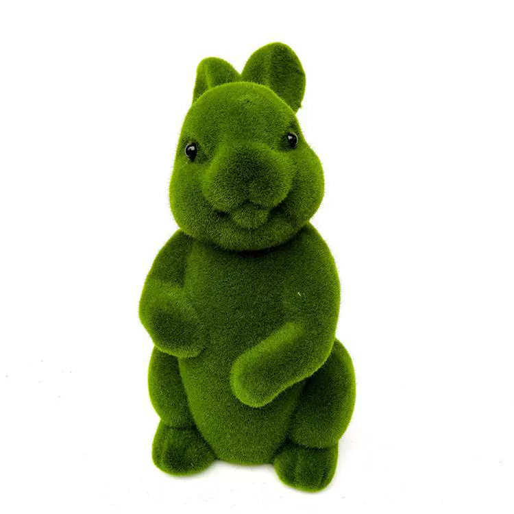 Green Moss Bunnies for Easter Decor