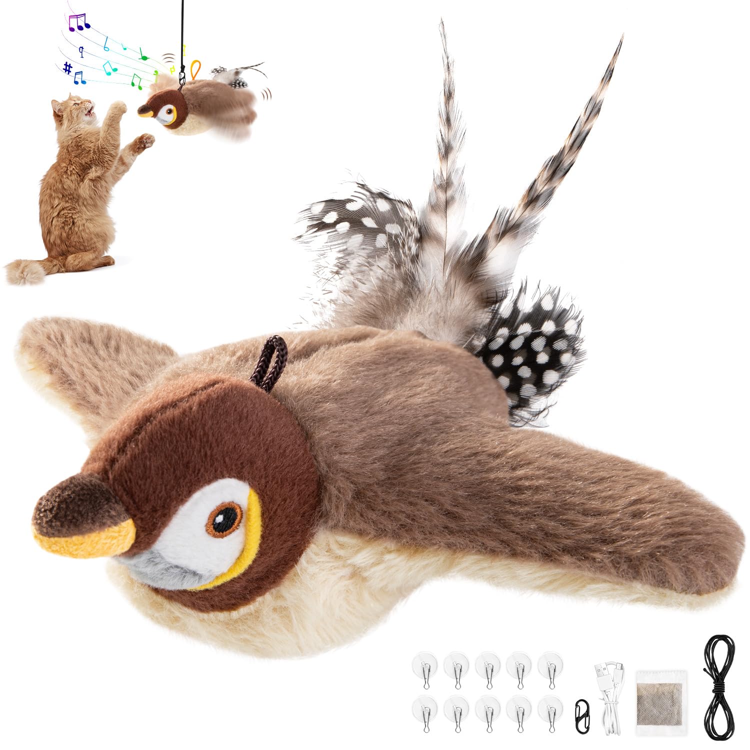 Chirpy Cat Bird Toy