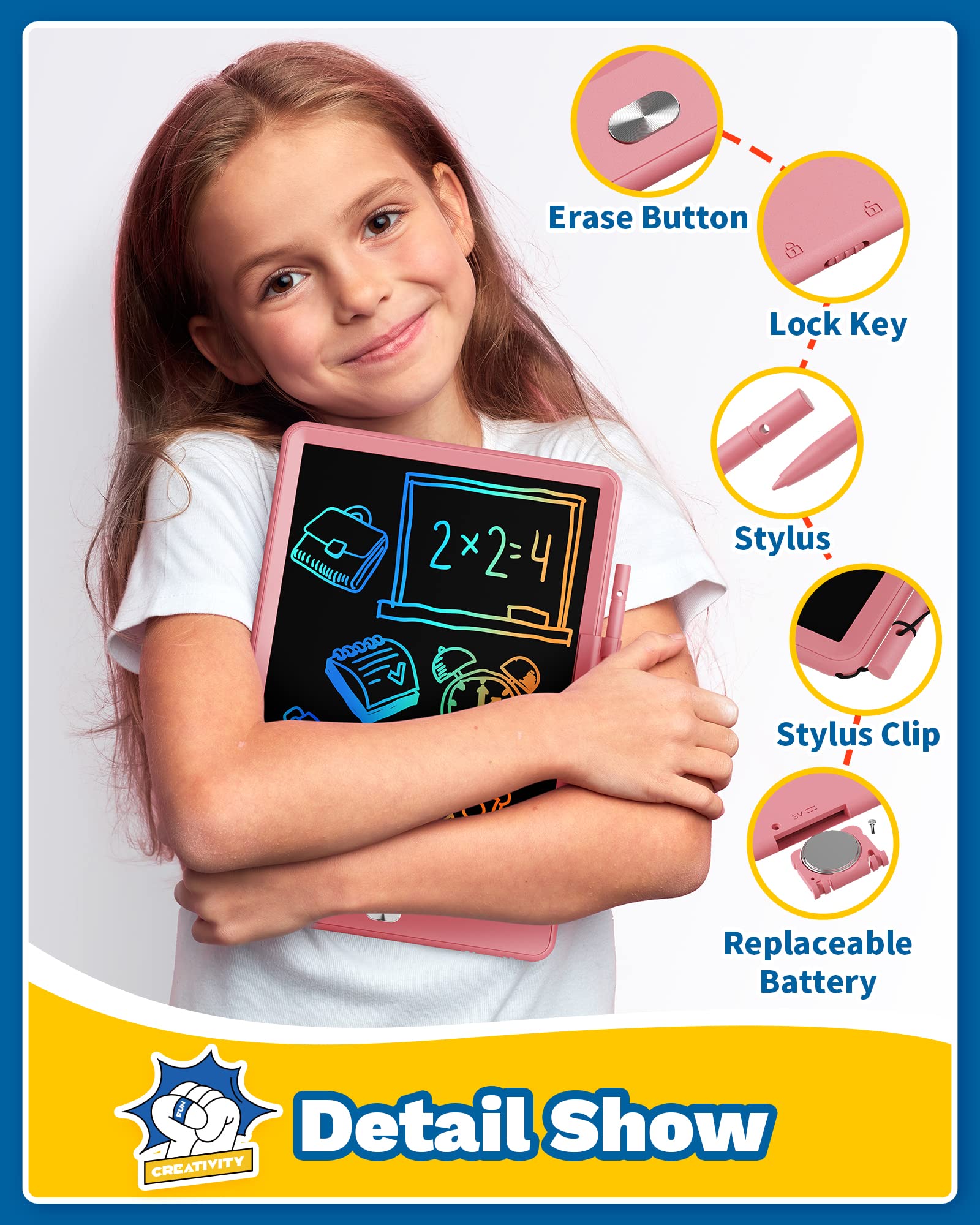  LED kids drawing board magic doodle board