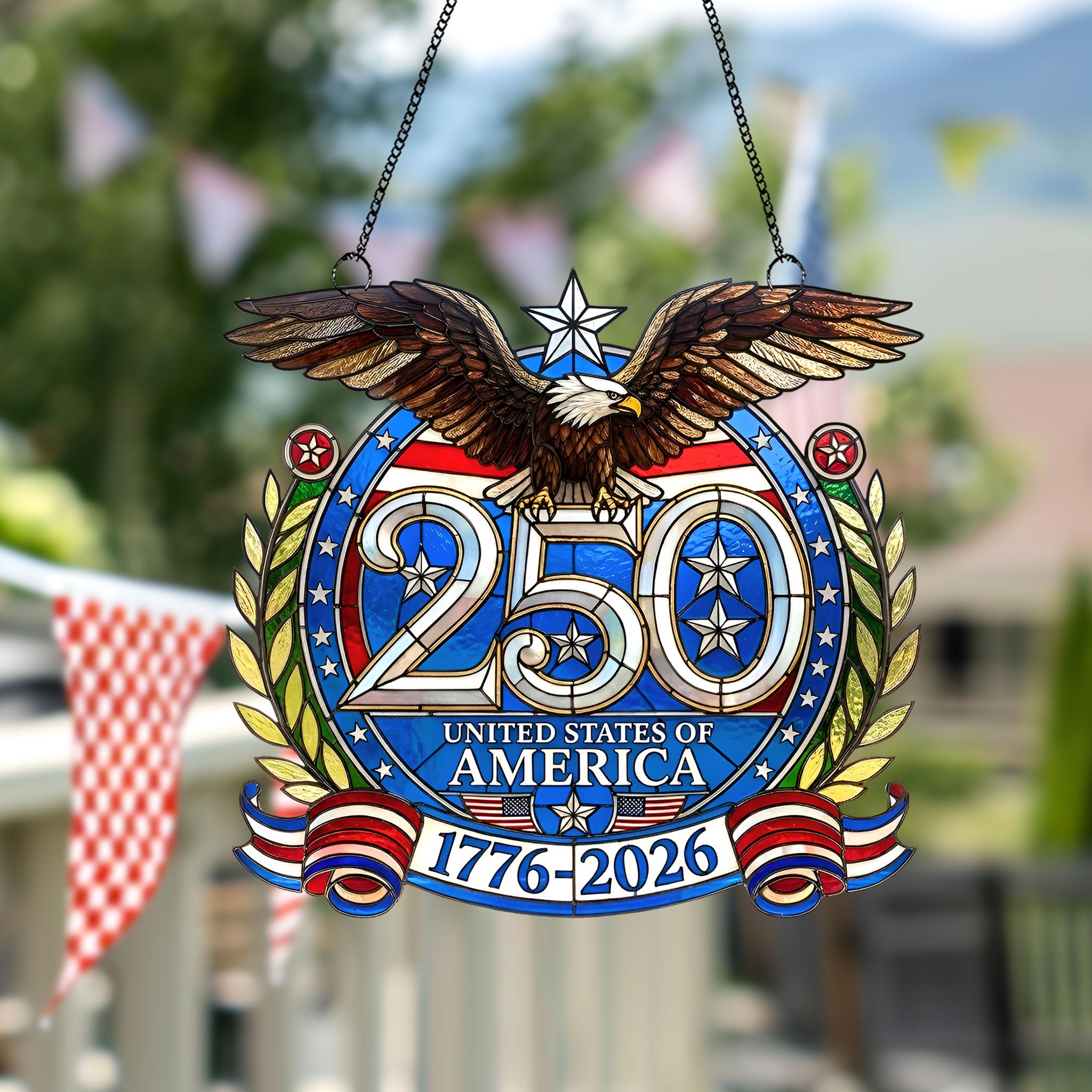 🇺🇸✨ USA 250th Acrylic Window Hanging Suncatcher – Pride in Every Detail ✨🇺🇸