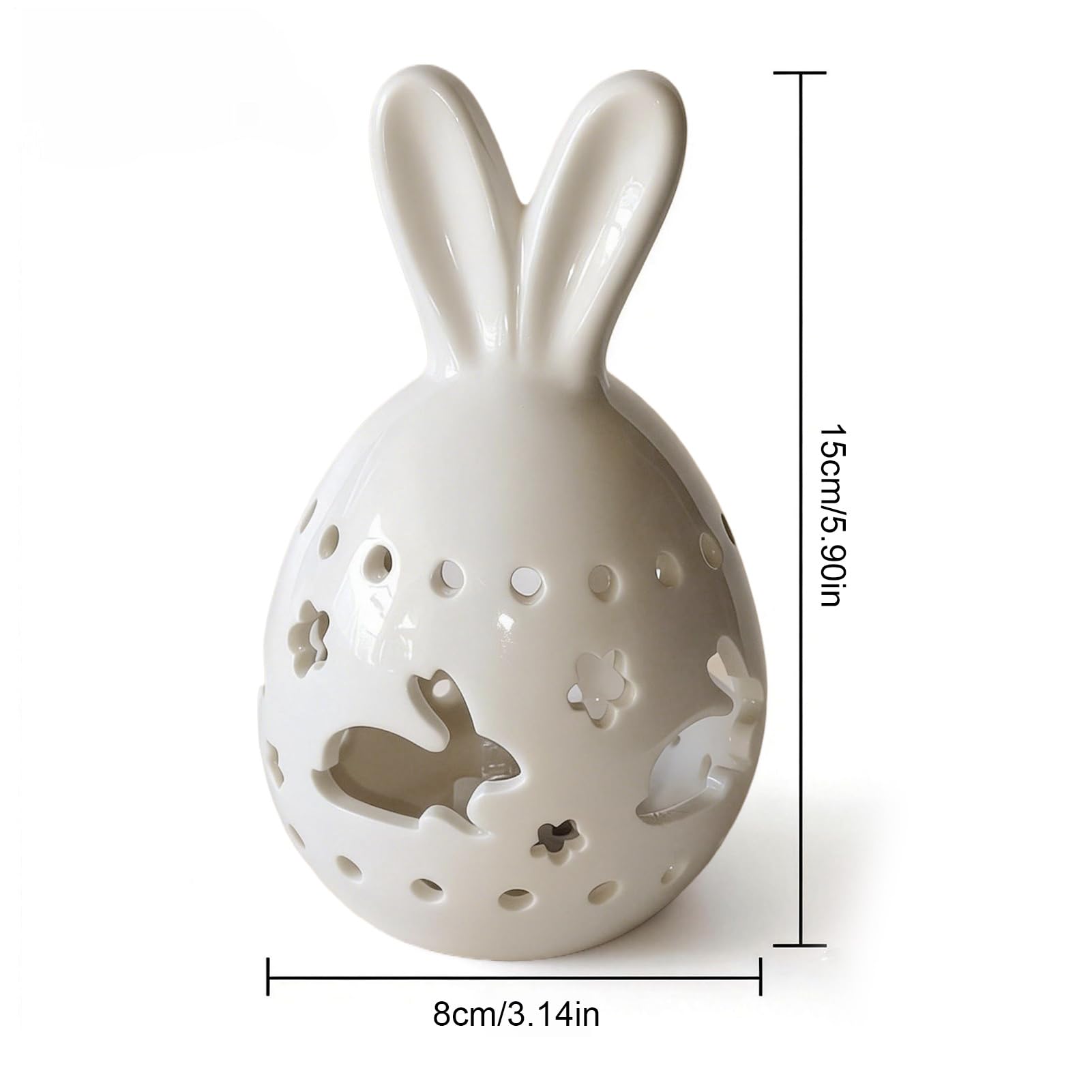 🐰 Easter Bunny Egg Resin Night Light – Soft Glow Spring Decor 💡✨